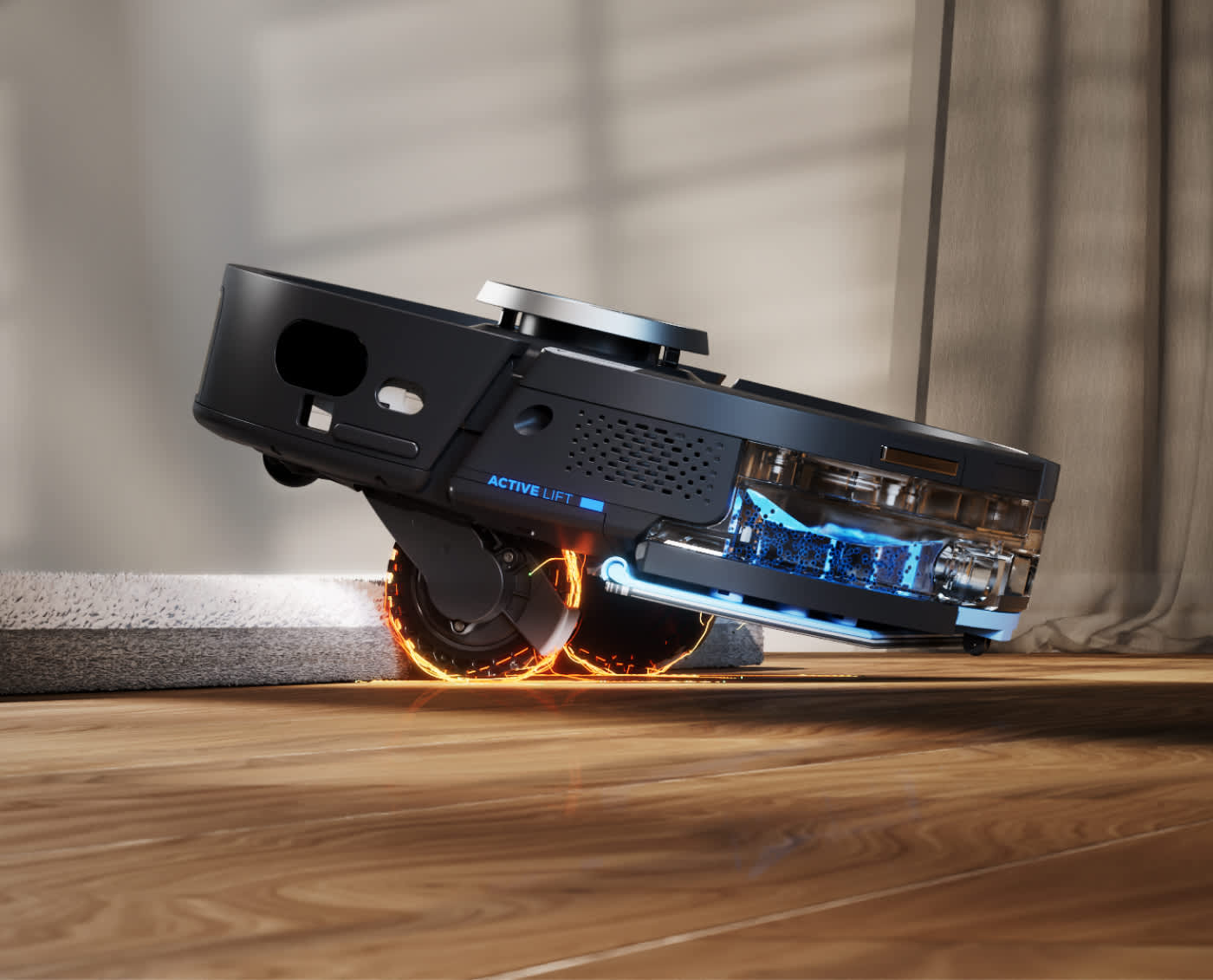 Image of Lifts & lowers to avoid getting stuck